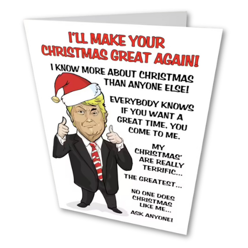 christmas donald trump card