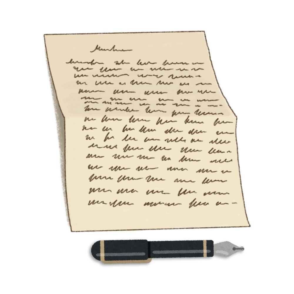 Handwritten note with a classic fountain pen, offering a personal and thoughtful touch to your party invitations, making each guest feel special.