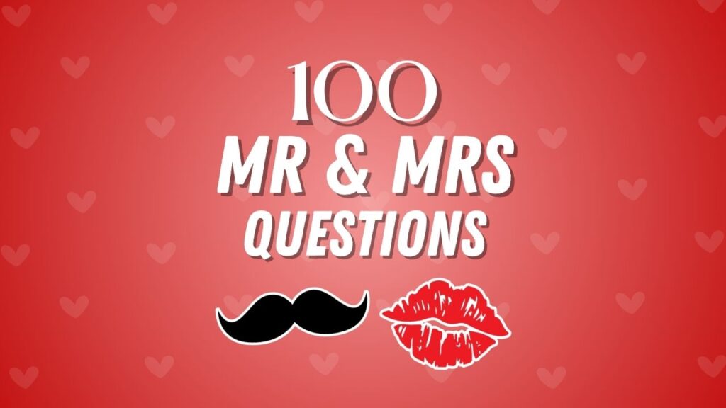 100 Mr & Mrs Questions. Perfect for Hen Do Parties