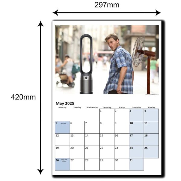 Dimensions of Only Fans Calendar 2025