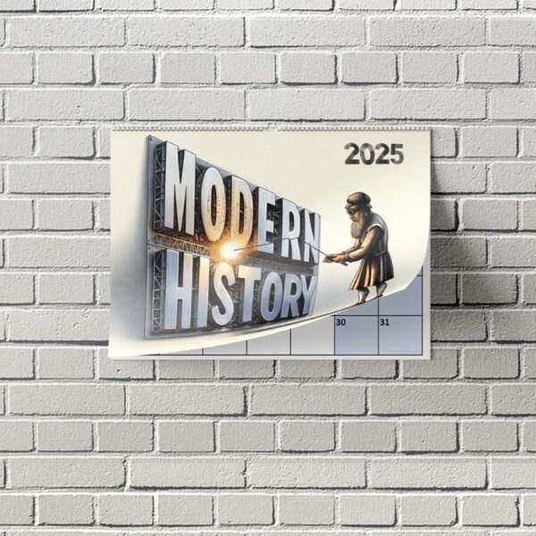 Mock-up of Modern History Calendar 2025