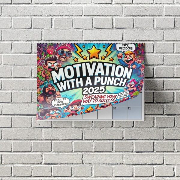 Mock-up of the Funny Motivation Calendar 2025